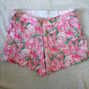Lilly Pulitzer buttercup shorts flamingo print